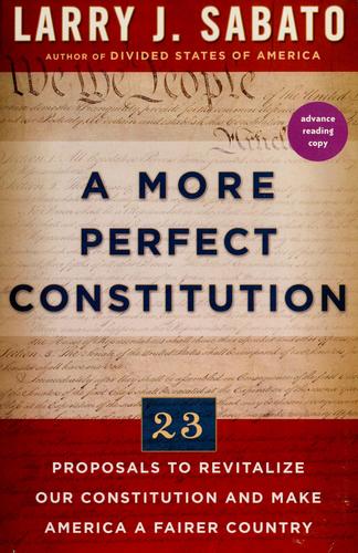 Cover of A More Perfect Constitution