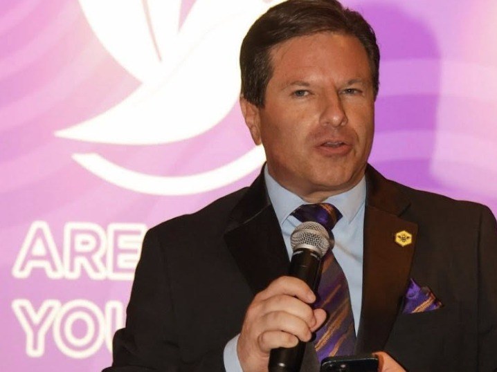 Brian Calfano presenting at the latakoo reception during the Tribeca Film Festival, 2026