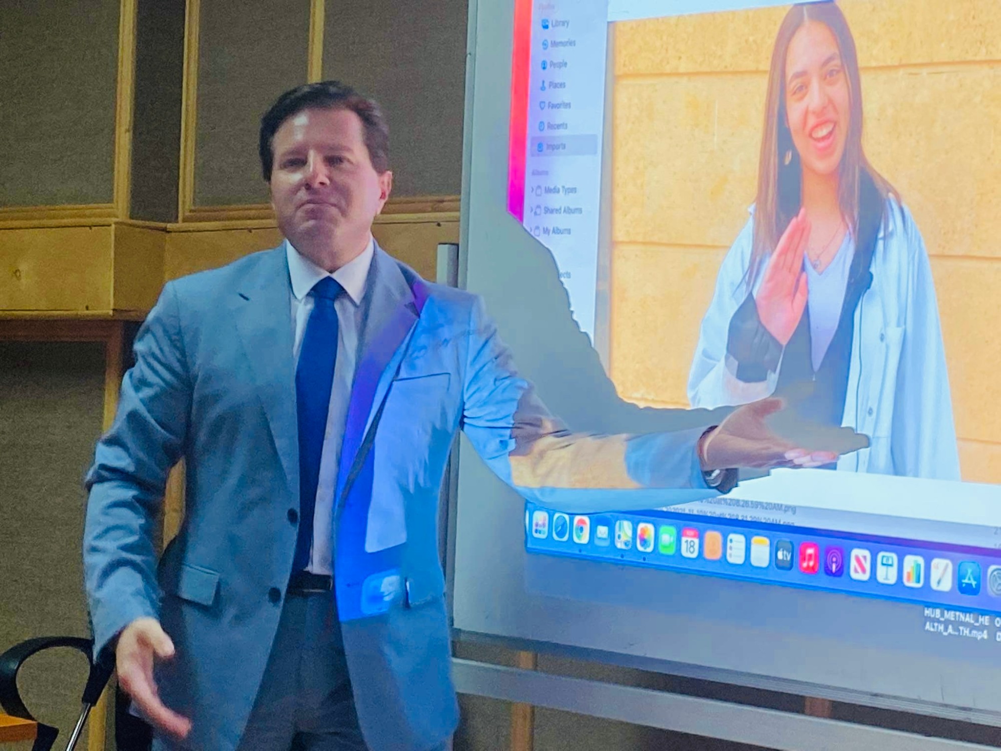 Brian Calfano teaching in Egypt