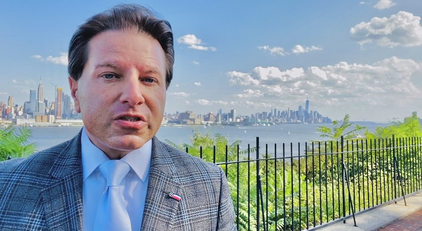 Brian Calfano filing a report for the 20th anniversary of the September 11th attacks