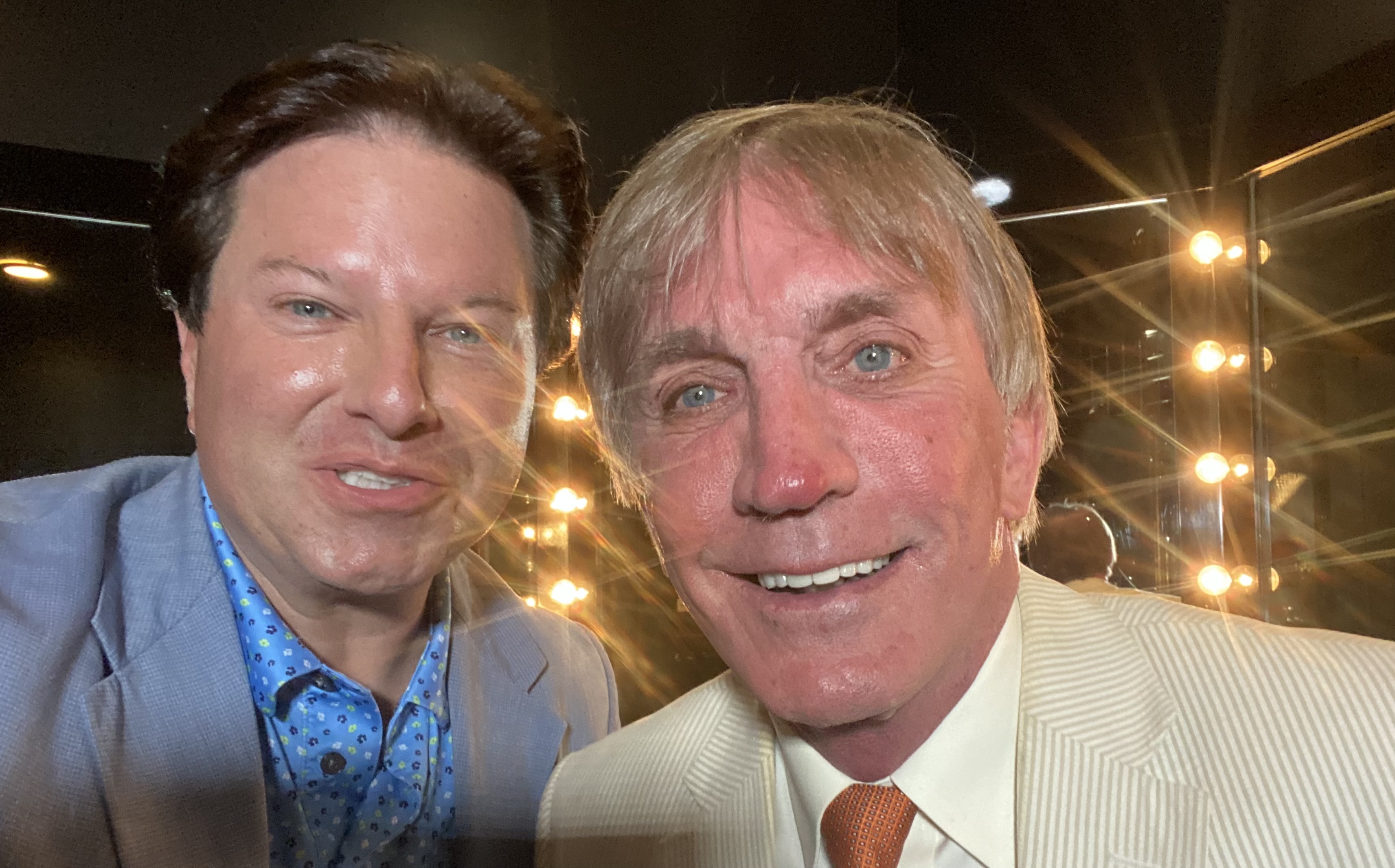 Brian Calfano interviewing comedy legend Argus Hamilton at The Comedy Store in Los Angeles