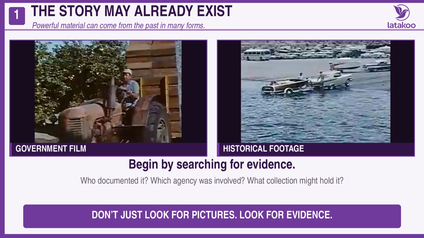 Slide 1: The Story May Already Exist