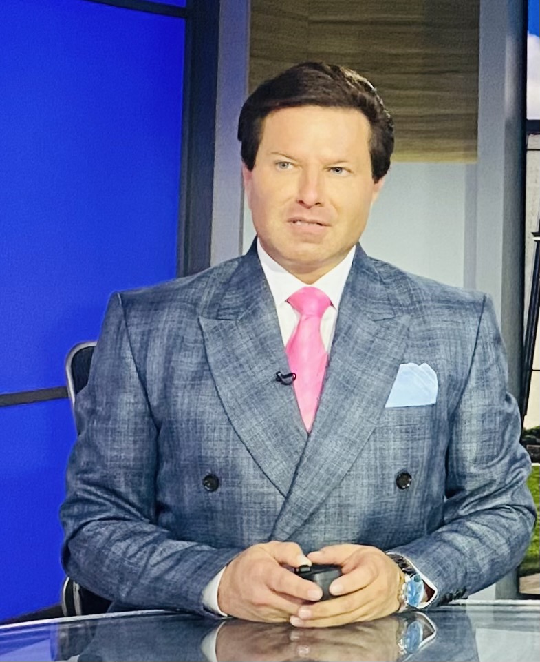 Brian Calfano in the studio for a live television hit